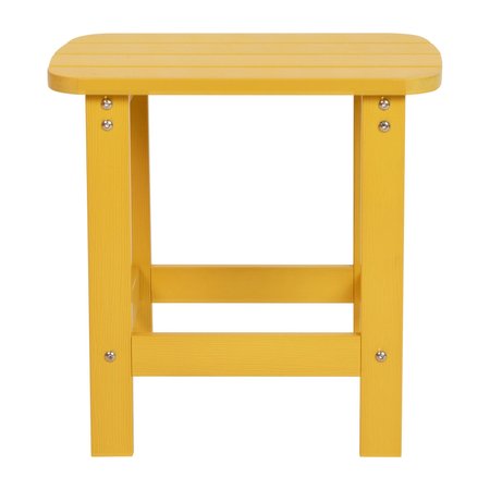 Flash Furniture Yellow All-Weather Adirondack Side Table JJ-T14001-YLW-GG